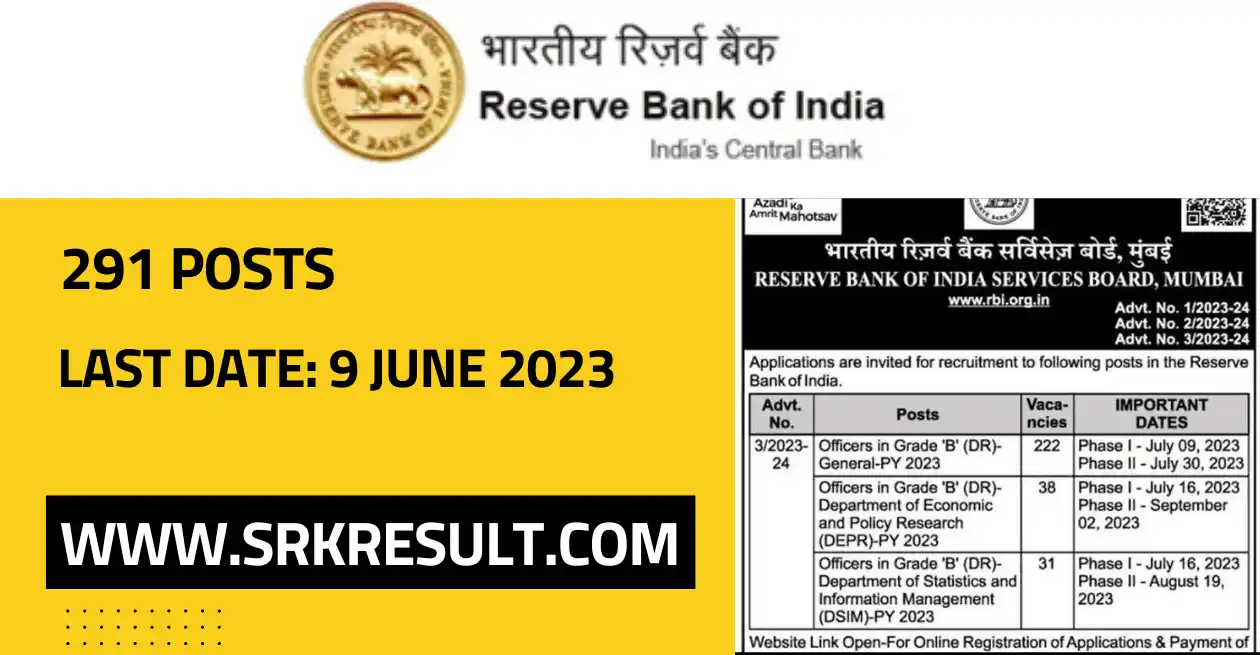 RBI Grade B Recruitment 2023 Notification Released [291 Post] Apply ...