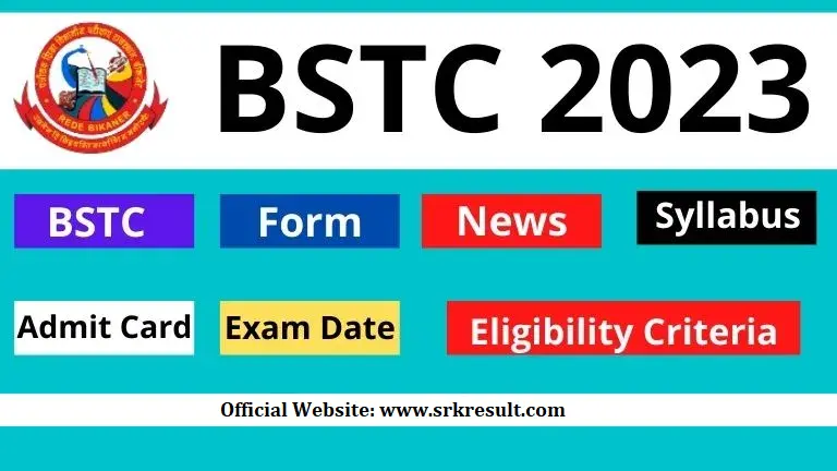 Rajasthan BSTC 2023 Notification Pre D El Ed Entrance Exam Form Date 